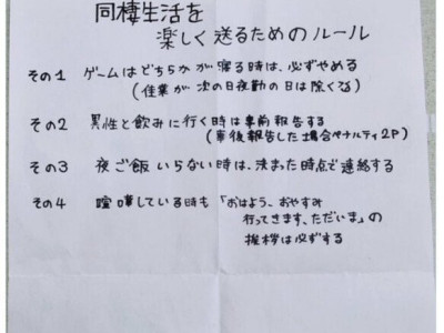 여친이 만든 동거룰